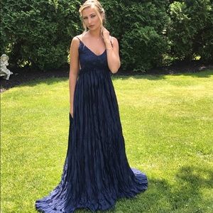 Navy Floor length dress ANGL